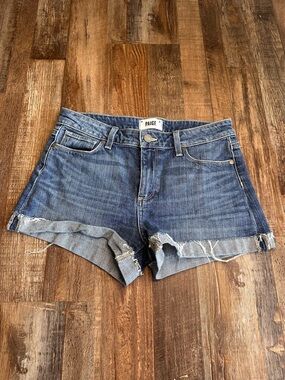 PAIGE Blue Denim Shorts